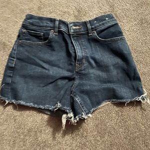 High rise jean short